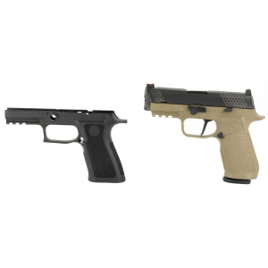 Wilson Combat WCP320, Semi-auto, Striker Fired, Carry, 9MM, 3.9 in, Black, Tan, 17Rd, 2 Mags, Straight trigger, Fiber Optic Front Sight, Poly, DLC SIG-WCP320C-9TATS