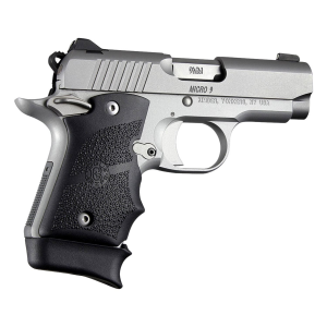 Hogue 39080 Rubber Grip Cobblestone Black with Finger Grooves for Kimber Micro 9