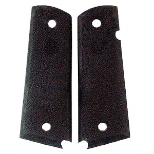 Hogue 45090 OverMolded Grip Panels Cobblestone Black Rubber with Palm Swells for 1911 Government