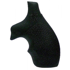 Hogue 61000 Rubber Bantam Black Rubber with Finger Groove for S&W J Frame with Round Butt