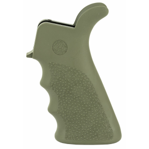 Hogue Beavertail Grip 15021, AR15/M16, Rubber, Finger Grooves, OD Green Finish 15021