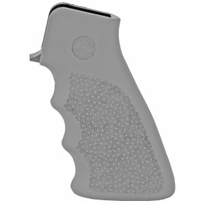 Hogue OverMolded Rifle Grip 15002, Finger Grooves, Fits AR Rifles, Gray 15002