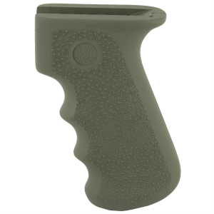 Hogue Overmolded Rifle Grip 74001, Fits AK-47/AK-74, Finger Grooves, Rubber, OD Green 74001