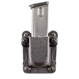 DeSantis Gunhide A86KJKKZ0 Quantico Single Mag Pouch OWB Black Kydex\t Belt Clip Fits Belts Up To 1.50 in Wide\t Compatible w/Sig P365\t Ambidextrous