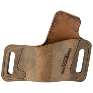Versacarry WBOWB23 Protector S1 OWB Distressed Brown Leather Belt Slide Fits Large Semi-Auto Right Hand
