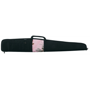 Bulldog BD215 Camo Panel Shotgun Case made of Water-Resistant Nylon with Black Finish & Camo Pink Panel\t Floatable Design\t Full Length Zipper & Foam Padding 52 in L