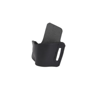 Versa Carry Protector Series Leather Belt Holster, Fits Most Double Stacked Semi-Automatic Pistols, Right Hand, Black Leather OWBBK1