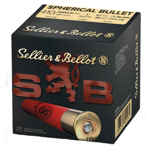 SELLIER & Bellot Sb410a Hunting 410 Gauge 2.50 In 3 Pellets 1/2 Oz Spherical 000 Buck Shot 25 Bx/ 20 Case