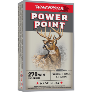 WINCHESTER Ammo X2704 Power-point 270 Win 150 Gr Power Point 20 Per Box/ 10 Case