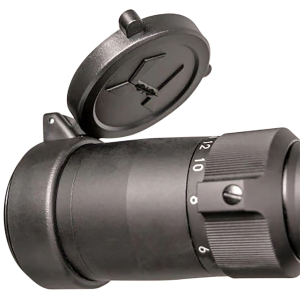 Huskemaw Optics 20SFC416 Blue Diamond Flip-Up Lens Caps Black Rubber 42mm Objective, Compatible w/Blue Diamond 4-16x42mm