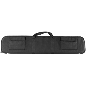 Bulldog BD49242 Tactical Shotgun Case made of Water-Resistant Nylon with Black Finish\t 1.75 in Foam Padding\t Tricot Lining\t Full Length Zipper\t 2 External Pockets & Hidden Shell Loops 42 in L