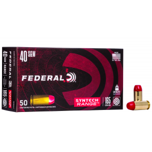 FEDERAL Ae40sj1 American Eagle Syntech Range 40 S&w 165 Gr Total Syntech Jacket Flat Nose 50 Per Box/ 10 Cs