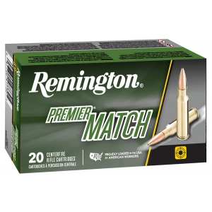 REMINGTON Ammunition 27682 Premier Match 223 Rem 52 Gr Hollow Point Boat Tail 20 Per Box/ 10 Cs
