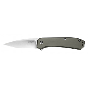Kershaw 3870 Amplitude 2.50 in Folding Drop Point Plain Satin 8Cr13MoV SS Blade Gray TiCN Stainless Steel Handle Includes Pocket Clip