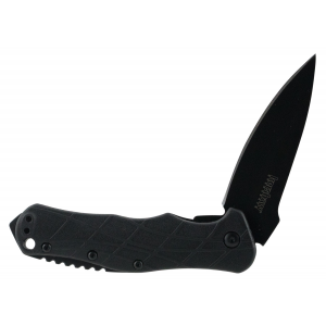 Kershaw 1987 RJ Tactical 3.0 3 in Folding Drop Point Plain Black Oxide 8Cr13MoV SS Blade Black Glass-Filled Nylon Handle Includes Pocket Clip