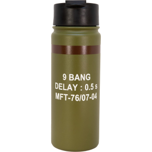 Mission First Tactical Mission First Tactical, 9 Bang Drinkware, Flip Top Tumbler, 16 oz, Green DM9BG-16 - Mission First Tactical