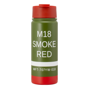 Mission First Tactical Mission First Tactical, M18 Red Smoke Drinkware, Flip-Top Tumbler, 16 oz, Green DM18R-16 - Mission First Tactical