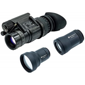 Armasight NAMPVS14OBG9DX1 PVS-14 Pinnacle Observation Kit Black Hardcoat Anodized Night Vision Monocular 1x27mm Gen 3 Ghost White Phosphor/2000 FOM Intensifier Tube Features 3x & 6x Magnifiers