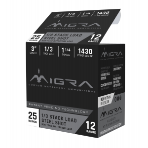 MIGRA Ammunitions M12s13 Staxd 12 Gauge 3 In 1 1/4 Oz 1/3 Shot 25 Per Box/ 10 Cs