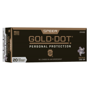 Speer 24462 Gold Dot Personal Protection 300 Blackout 150 gr Soft Point 20 Per Box/ 10 Case