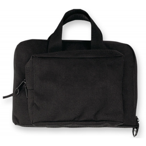 Bulldog BD915 Deluxe Mini Range Bag Water Resistant Black Nylon with Inside & Outer Storage Pockets 11 in x 7 in x 2 in Interior Dimensions