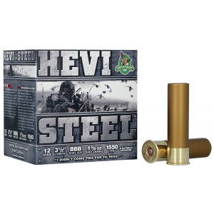 HEVI-SHOT Hs65888 Hevi-steel 12 Gauge 3.50 In 1 3/8 Oz Bbb Shot 25 Per Box/ 10 Cs