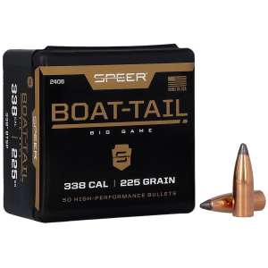 Speer Bullets 2406 Boat-Tail .338 225 gr Spitzer Boat Tail Soft Point 50