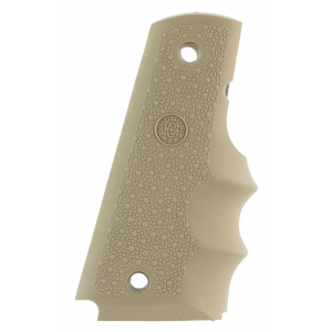 Hogue 45003 OverMolded Grip Cobblestone Desert Tan Rubber with Finger Grooves for 1911 Governement