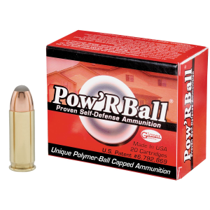 CorBon Pow'rBall, 38 Super Auto +P, 100 Grain, Polymer-Tipped, 20 Round Box PB38X100