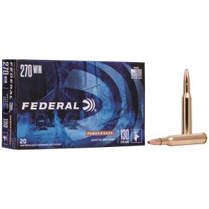 Federal 270A Power-Shok 270 Win 130 gr Jacketed Soft Point 20 Per Box/ 10 Cs
