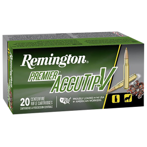REMINGTON Ammunition 29220 Premier Accutip-v 204 Ruger 40 Gr Accutip V Boat Tail 20 Per Box/ 10 Cs