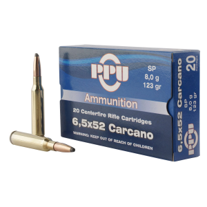  PP6CS Metric Rifle 6.5x52mm Carcano 123 Gr Soft Point 20 Per Box/ 10 Cs Ammo