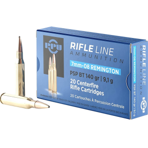 860500381276 PPU Pp708 Metric 7mm-08rem 140gr Pointed Soft Point Boat Tail 20 Per Box/10 Case Centerfire, Rifle Ammunition 860500381276 79203