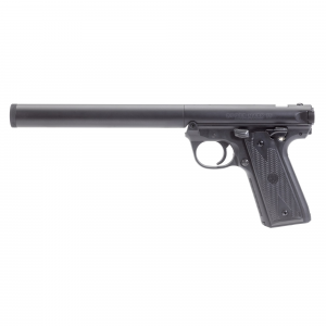 Maxim Defense Industries RUGER MKIV-SD Integrally Suppressed, Single Action, Semi-auto, Metal Frame Pistol, Full Size, 22LR, 5.9 in Barrel, Alloy, Blued Finish, Checkered Black Synthetic Grips, 10 Rounds, 1 Mag MXM-48018 - Maxim Defense