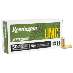REMINGTON Ammunition R20015 Umc 30 Super Carry 100 Gr Full Metal Jacket 50 Per Box/ 20 Case