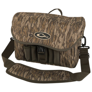 Drake Waterfowl DA1051006 Blind Bag Refuge Mossy Oak Bottomland\t One Large Compartment\t Waterproof\t Exterior Shell Loops\t Adj. Shoulder Strap