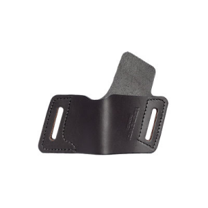 Versa Carry Protector Series Leather Belt Holster, Fits Most Single Stack Semi-Automatic Pistols, Right Hand, Black Leather OWBBK3