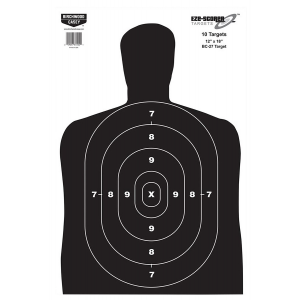 Birchwood Casey 37005 EZE-Scorer BC-27 Silhouette Paper Hanging Universal 12 in x 18 in Black/White 100 Per Pkg