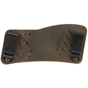 Versa Carry Quick Slide S3 Belt Slide Holster, Adjustable to Fit 90% of Handguns, Ambidextrous, Distressed Brown Water Buffalo Leather, Includes Tuckable IWB Metal Clips 42311
