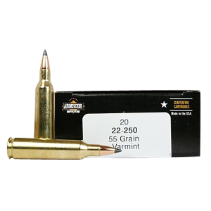 ARMSCOR Fac2225055rv Usa 22-250 Rem 55 Gr, Varmint 20 Per Box/ 10 Cs