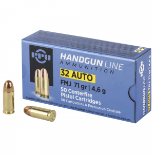 PRVI Partizan Pistol Pph32af, 32 Acp, 71 Grain, Full Metal Jacket, 50 Round Box Pph32af