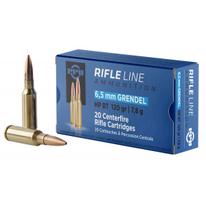 PPU Pp6gh Standard Rifle 6.5 Grendel 120 Gr Hollow Point Boat Tail 20 Per Box/ 25 Cs