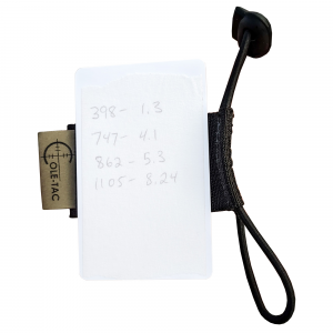 Cole-TAC Cheat Sheet CH1001, DOPE Card, Universal Fit, Black CH1001