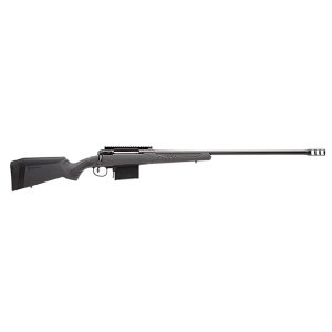 Savage Arms 57037 110 Long Range Hunter 338 Lapua Mag 5+1 26 in, Matte Black Metal, Gray Fixed AccuStock with AccuFit, Rifle