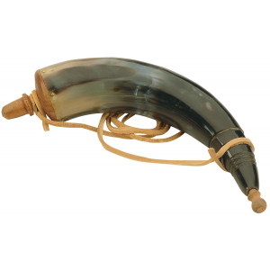 Traditions A1252 Authentic Powder Horn with Sling and Wood Cap