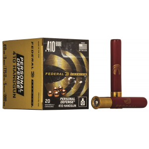 Federal PD413JGE000 Premium Personal Defense 410 Gauge 3 in 5 Pellets 000 Buck Shot 20 Per Box/ 10 Cs