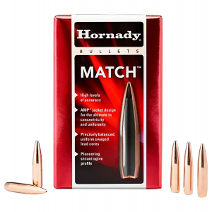 Hornady 2279 Match 22 Cal .224 75 gr Hollow Point Boat Tail Match 100 Per Box/ 25 Case