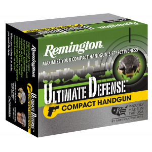 REMINGTON Ammunition 28967 Ultimate Defense Compact Handgun 45 Acp 230 Gr Brass Jacket Hollow Point 20 Per Box/ 25 Case