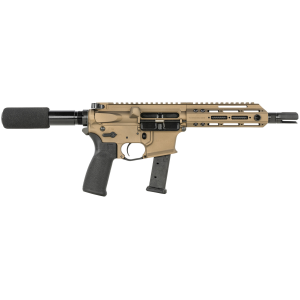 Christensen Arms 801-11033-01 CA9MM 9mm Luger Caliber with 7.50 in Barrel, 21+1 Capacity, Burnt Bronze Cerakote Metal Finish, Black Buffer Tube Stock & Black Polymer Grip Right Hand - Christensen Arms