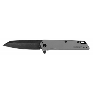 Kershaw 1365 Misdirect 2.90 in Folding Reverse Tanto Plain Black Oxide Blackwash 4Cr14 Blade Gray Bead Blasted Stainless Steel Handle Includes Pocket Clip